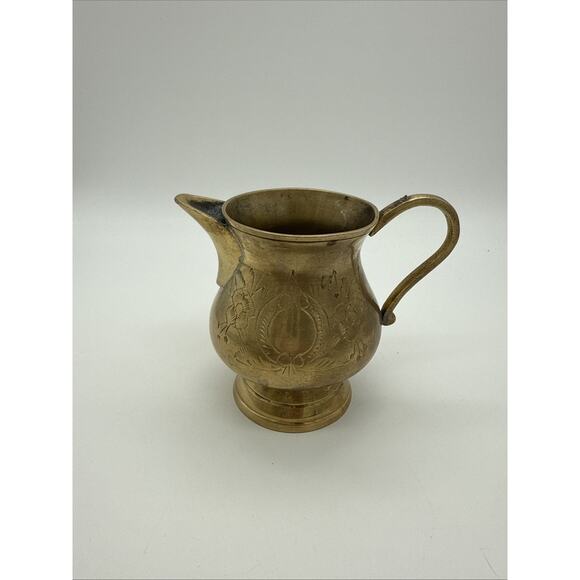 Brass Tea Pot Vintage Brass Tea Kettle Set Teapot India Cooking & Serving - Picture 7 of 12